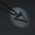 PENDRA Triangle Black Pendant Necklace