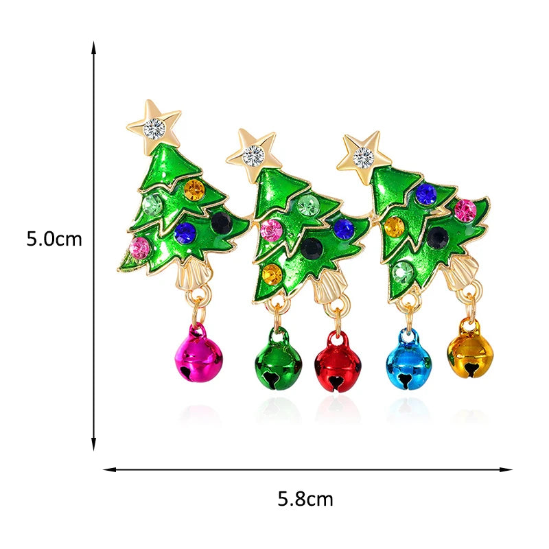 PENDRA Jingleberry Christmas Bell Tree Brooch