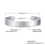 Classic Openning Bangles Bracelet for Women Men,Stainless Steel Cuff Bracelet,High Polished Bangles Gift