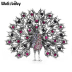PENDRA Sparkling Peacock Multicolor Brooch