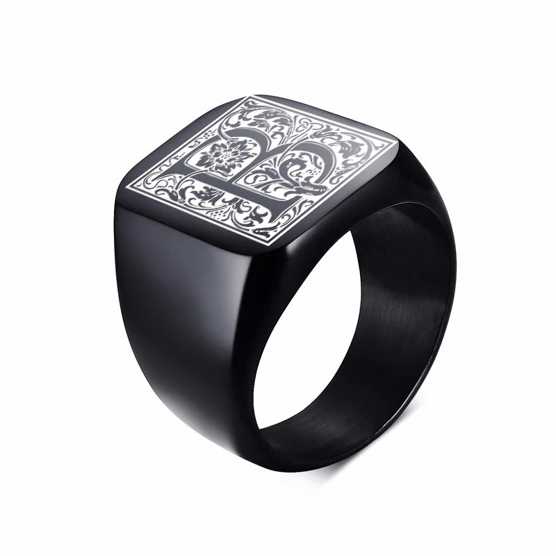 PENDRA MONOGRAM BIKER FANCY Steel Ring