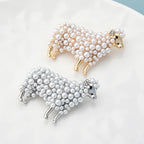 PENDRA Gentle Sheep Pearl Brooch