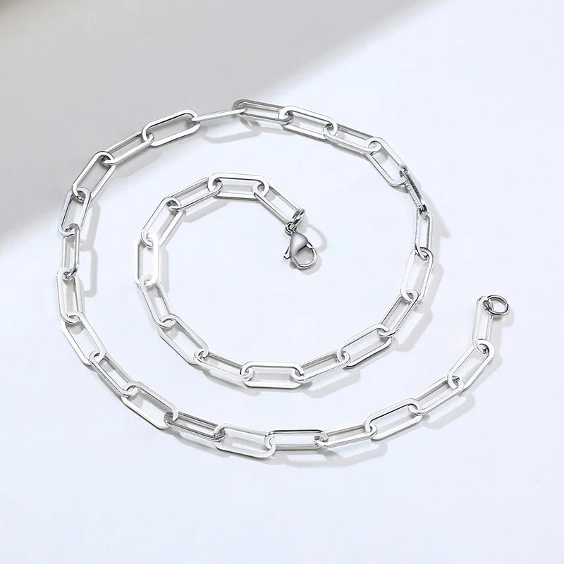 PENDRA Paper Clip Rectangle Pendant Necklace