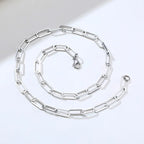 PENDRA Paper Clip Rectangle Pendant Necklace