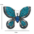 PENDRA Sparkling Rhinestone Butterfly Brooch