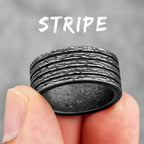 Simple Vintage Black Stainless Steel Mens Womens Rings Charm Trendy For Couple Girl Boyfriend Jewelry Creativity Gift Wholesale