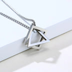 PENDRA Interlocking Triangle Pendant Necklace