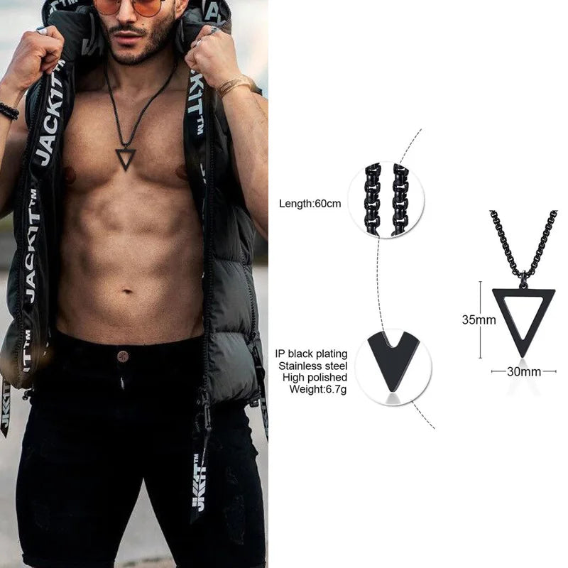 PENDRA Interlocking Triangle Pendant Necklace