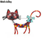 PENDRA Bloomcat 2-Color Enamel Cat Brooch