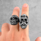 PENDRA Badass Gentleman Skull Steel Ring