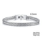 Stylish Stainless Steel Bali Foxtail Chain Bracelet for Men,Double Franco Link Chain Bracelets,Male Jewelry Gift for Dad Son