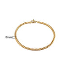 PENDRA Cuban Curb Thin Bracelet