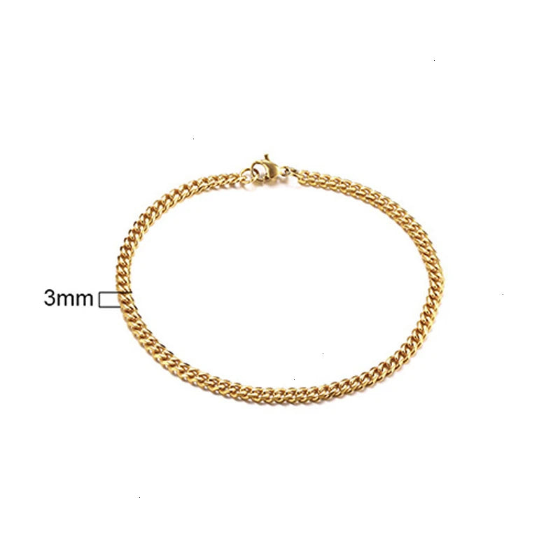 PENDRA Cuban Curb Thin Bracelet