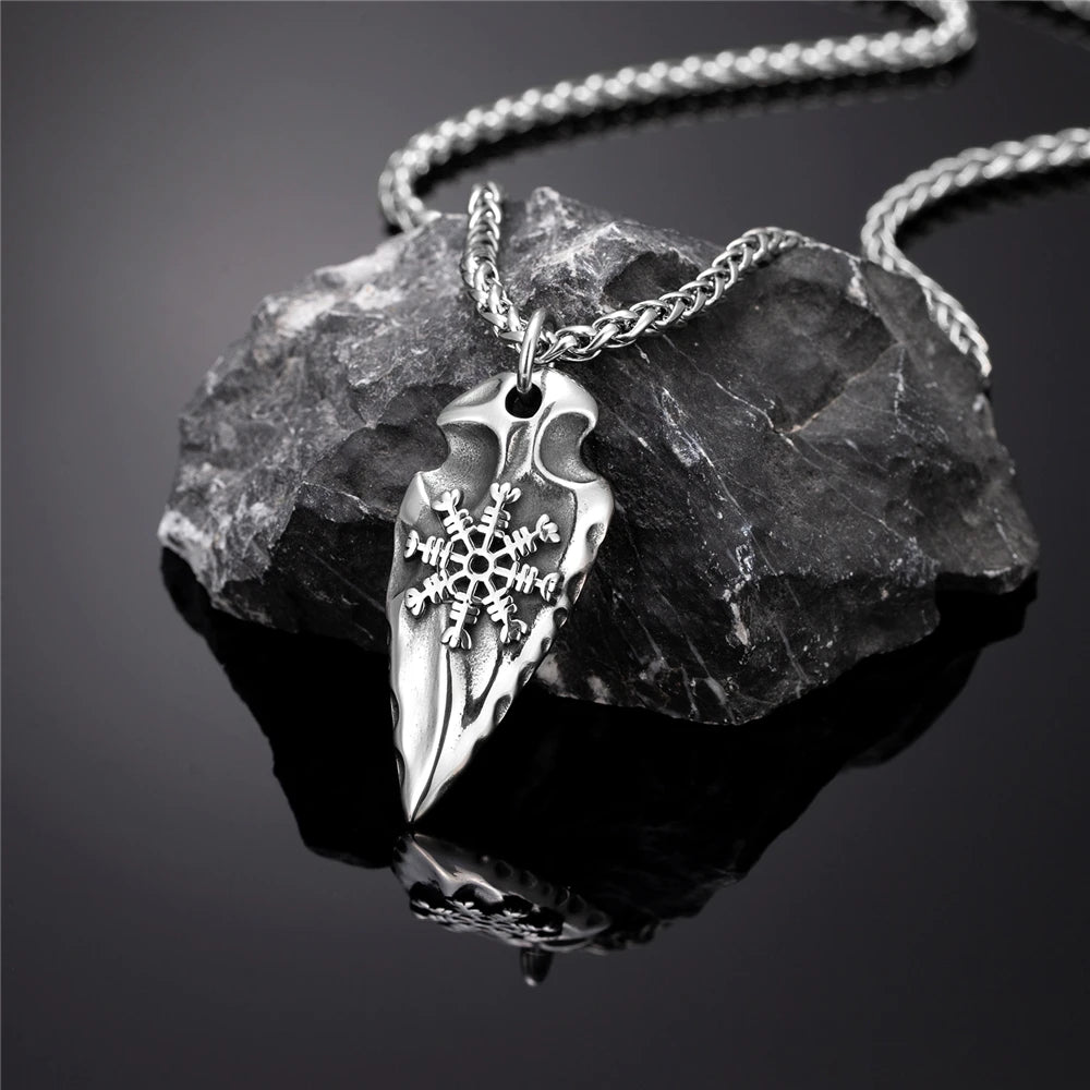 PENDRA Viking Trident Gold Necklace