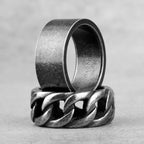 PENDRA Old Round Boyfriend Steel Ring