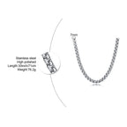 Round Box Chain for Men Boys,Gold Silver Black Plated Stainless Steel Chain Collars,Unisex Jewelry Gifts,18 to 30 Inch