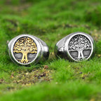 PENDRA Tree Life Nordic Steel Ring