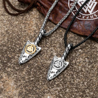 PENDRA Rune Gold Vegvisir Necklace