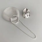 PENDRA Silver Tassel Ear Accessory