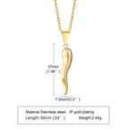 PENDRA Horn Cornicello Pendant Necklace