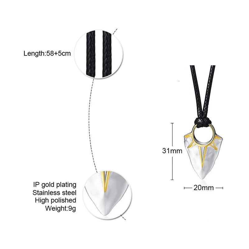 PENDRA Arrow Rope Pendant Necklace