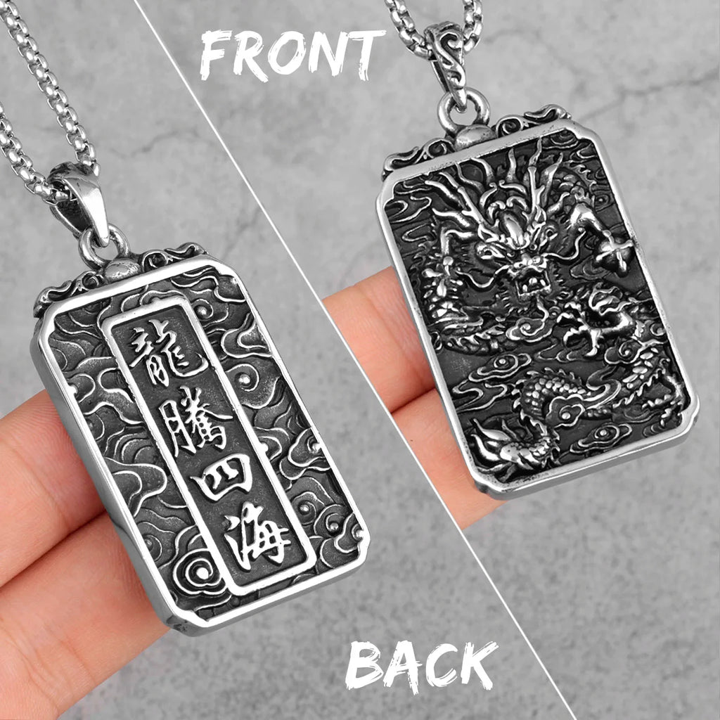 PENDRA Chinese Dragon Good Steel Necklace