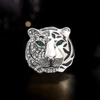 PENDRA Tigergem 2-Color Rhinestone Enamel Tiger Brooch