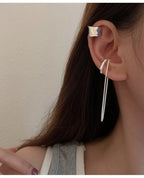PENDRA Silver Tassel Ear Accessory