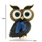 PENDRA Crystal Big Eyes Owl Brooch