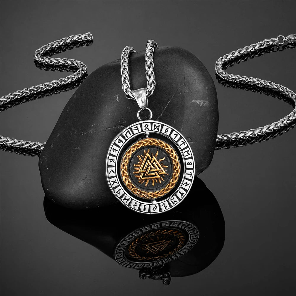 PENDRA Rune Compass Viking Necklace
