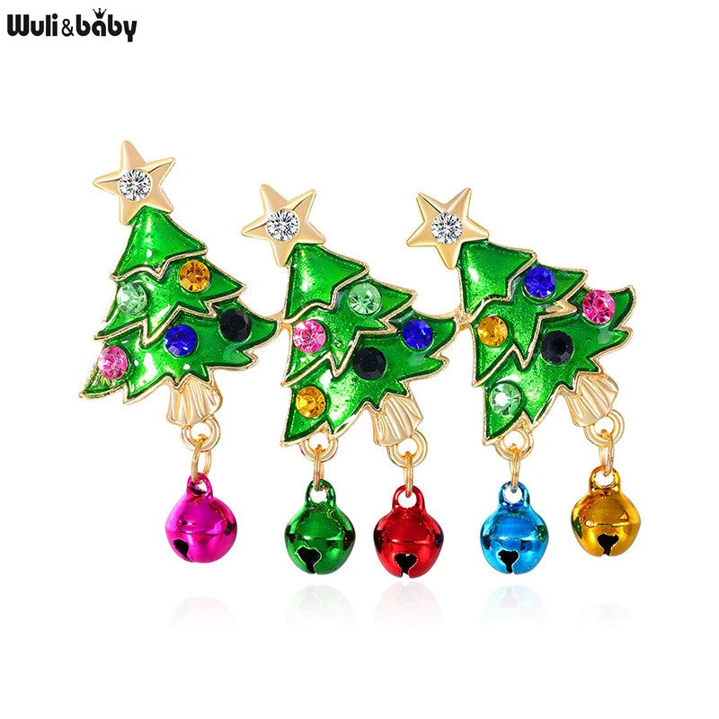 PENDRA Jingleberry Christmas Bell Tree Brooch