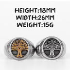 PENDRA Tree Life Nordic Steel Ring