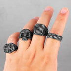 PENDRA Black Spot Geometry Ring