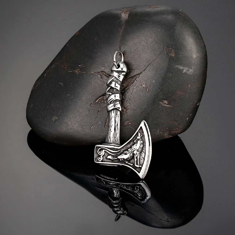 PENDRA Wolf Rune Leather Necklace