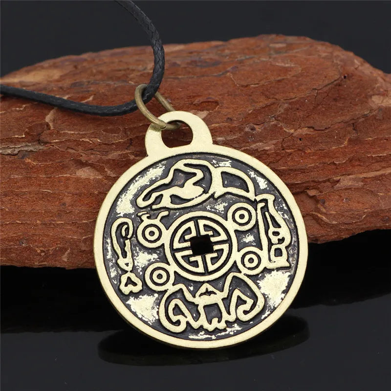 PENDRA Rune Compass Helmet Necklace