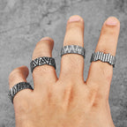PENDRA Tire Boyfriend Biker Steel Ring