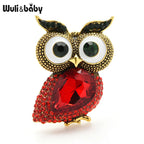 PENDRA Crystal Big Eyes Owl Brooch