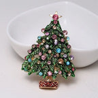 PENDRA Arboris Green Enamel Christmas Tree Brooch