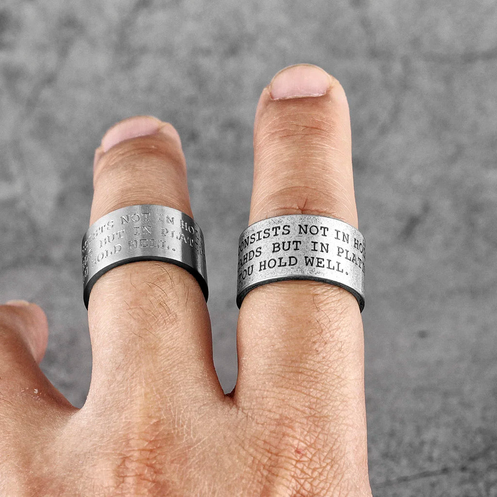 PENDRA Letter Open Boyfriend Steel Ring