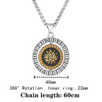PENDRA Rune Compass Viking Necklace