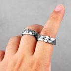 Polaris Star Flower Stainless Steel Mens Rings Simple Trendy Retro for Male Boyfriend Biker Jewelry Creativity Gift Wholesale
