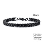 Stylish Stainless Steel Bali Foxtail Chain Bracelet for Men,Double Franco Link Chain Bracelets,Male Jewelry Gift for Dad Son