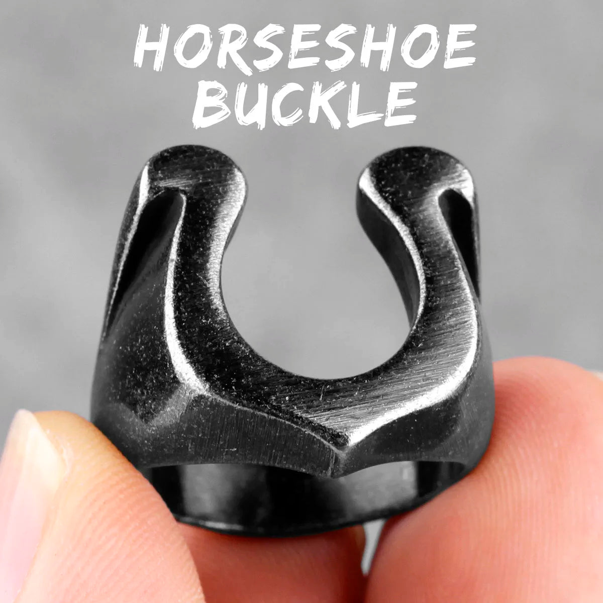PENDRA Old Horseshoe Boyfriend Steel Ring