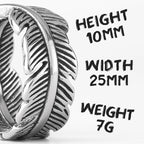 PENDRA Eagle Bird Feather Steel Ring
