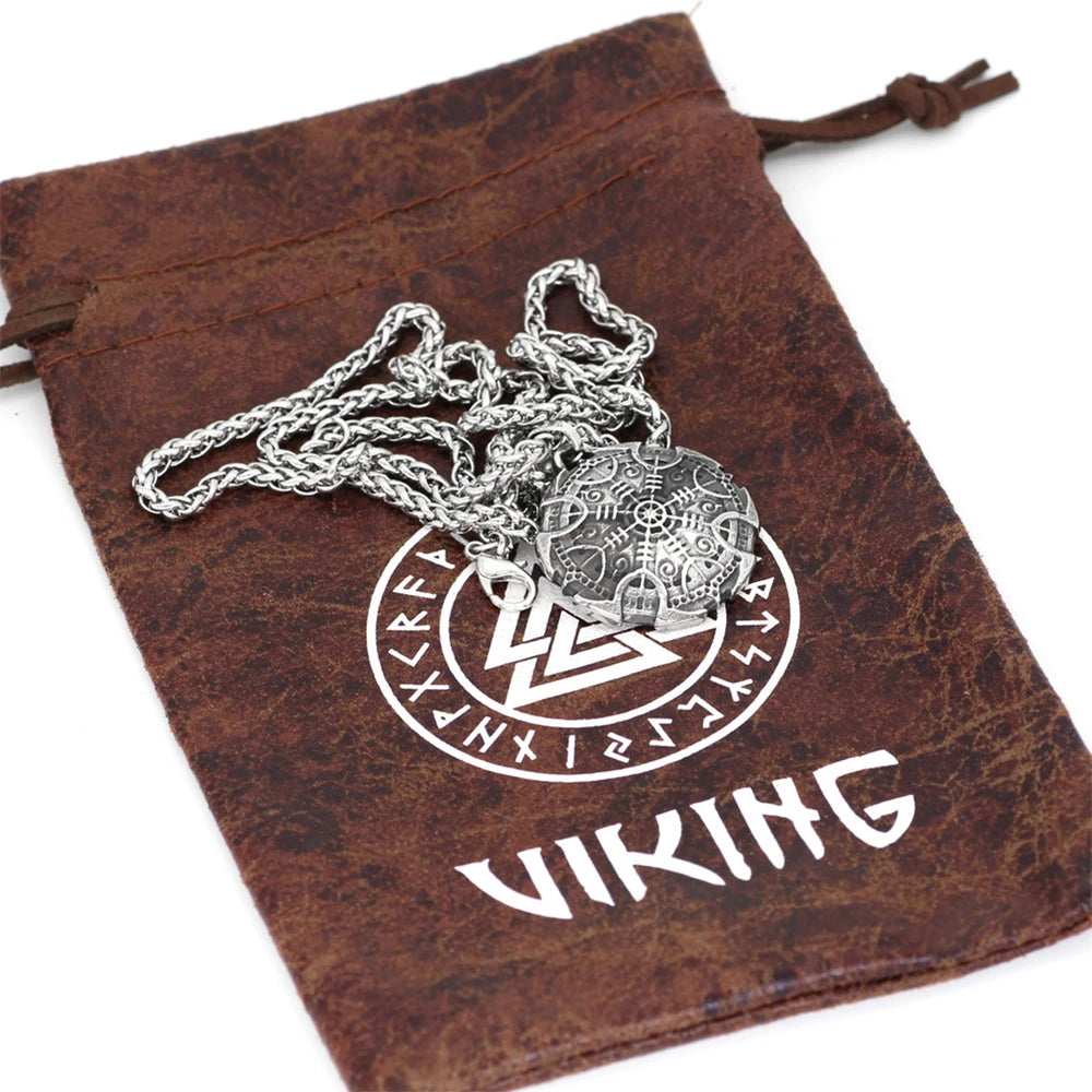 PENDRA Rune Compass Vegvisir Necklace