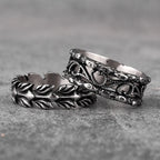 PENDRA Lucky Olive Branch Steel Ring