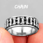 PENDRA Grid Weave Industrial Steel Ring