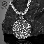 PENDRA Celtic Knot Rune Vegvisir Necklace