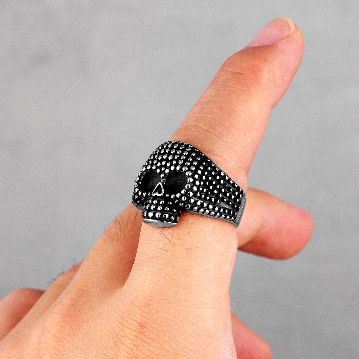 PENDRA Skull Spot Boyfriend Steel Ring