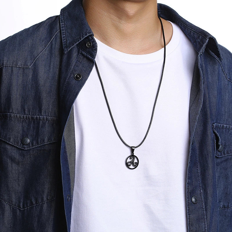 PENDRA Triskelion Spiral Triskele Pendant Necklace